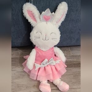 Animal Adventure Ballerina White Bunny Rabbit  Pink Tutu 18” Soft Plush